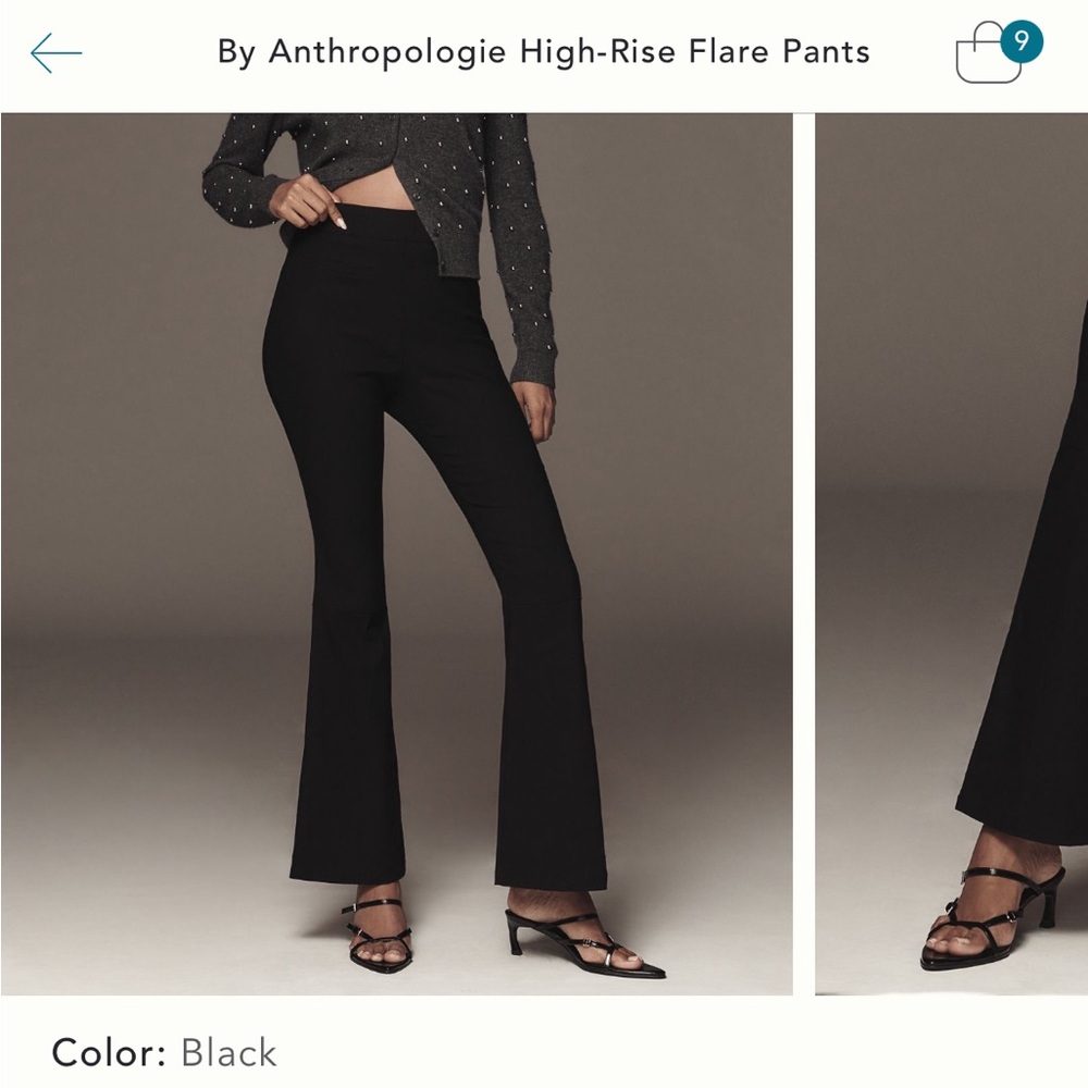 Black flare pants Anthropologie